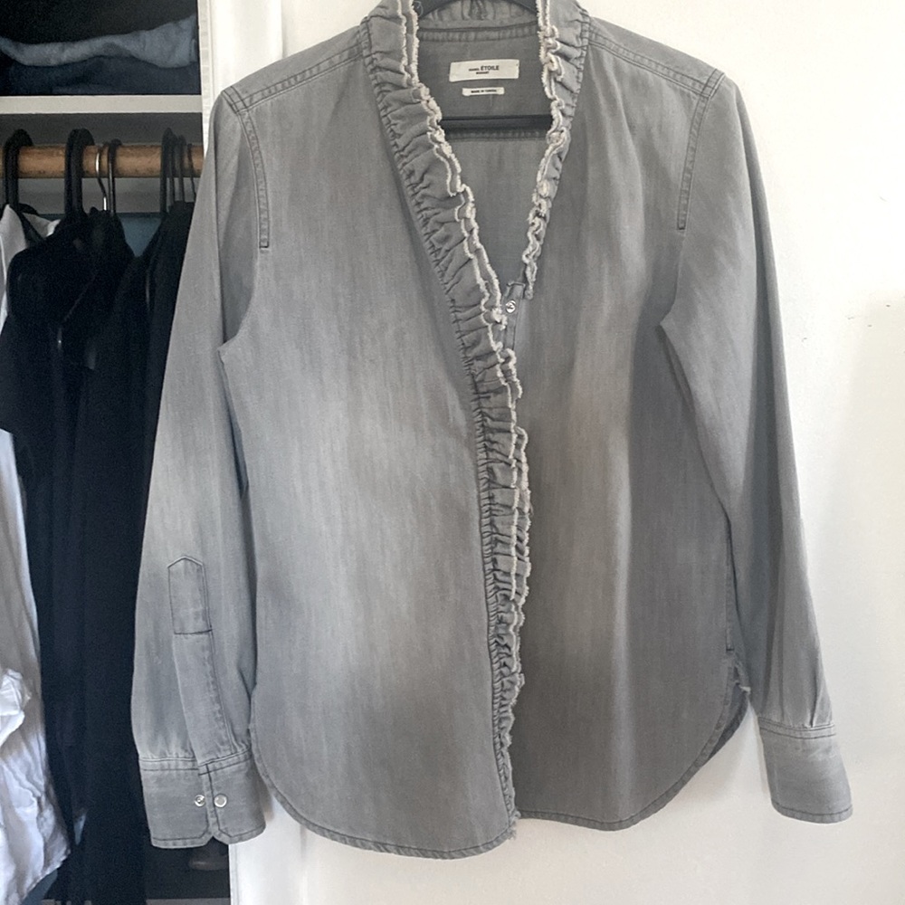 ISABEL MARANT ETOILE Grey Button up Blouse Medium